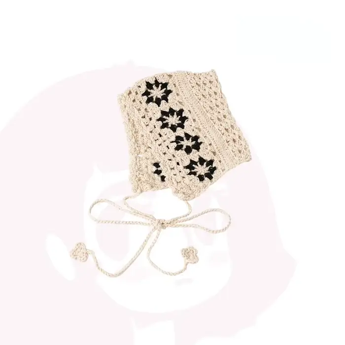 Bonnet Français Tissé à la Main pour Femme, Coréen, Mignon, Creux, Doux, Photo, Crochet, Japonais, R