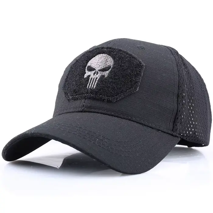 Casquette de baseball unisexe été 2026 respirante anti-UV pour sports de plein air, motif tête de mo