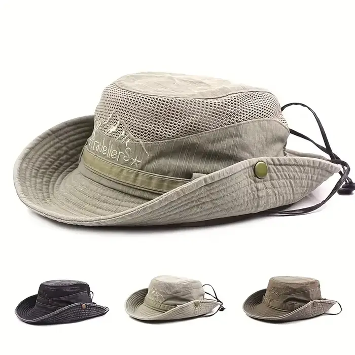 Chapeau de pêcheur en maille respirante pour hommes