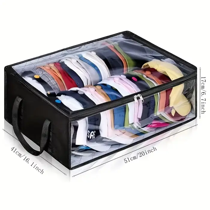Boîte de rangement pour chapeaux pliable extra-large – Tissu non tissé durable