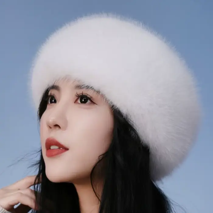 Chapeau d'hiver en fausse fourrure pour femme