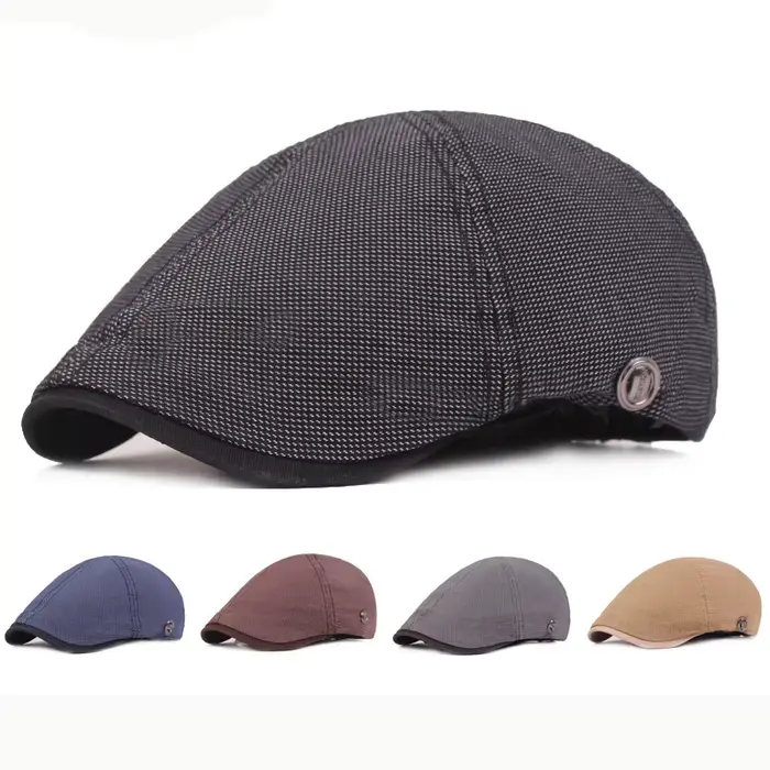 Bérets Vintage Hommes Femmes Casquette Chapeau pour Printemps Automne Coton Rétro Béret