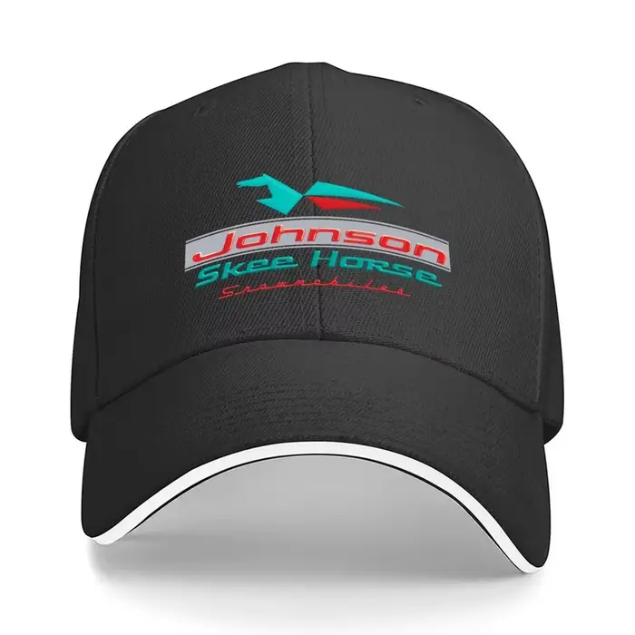 Casquette de baseball vintage Johnson Skee Horse Snomobiles multicolore pour homme femme cosplay golf activités extérieures