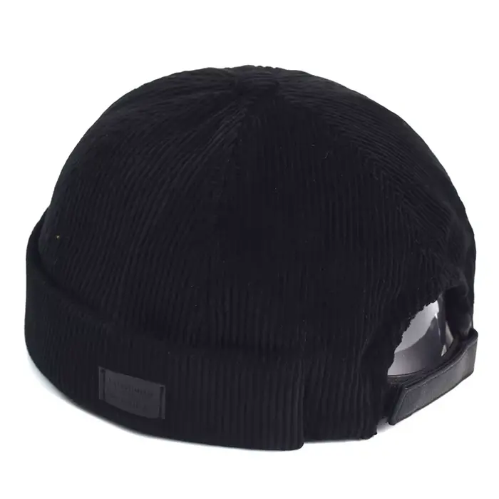Bocca-Bonnet docker en velours côtelé pour homme et femme, casquette sans visière, casquettes épaiss