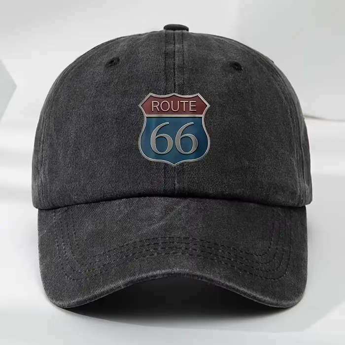 Casquette de baseball vintage Route 66 pour hommes et femmes, casquette rétro vieillie style « Dad H