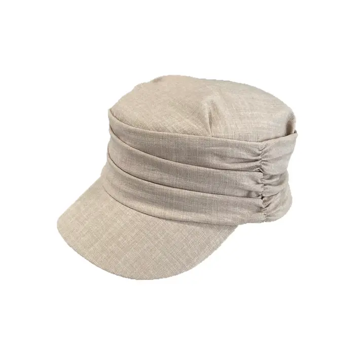 Casquette de style rétro plissée pour femme
