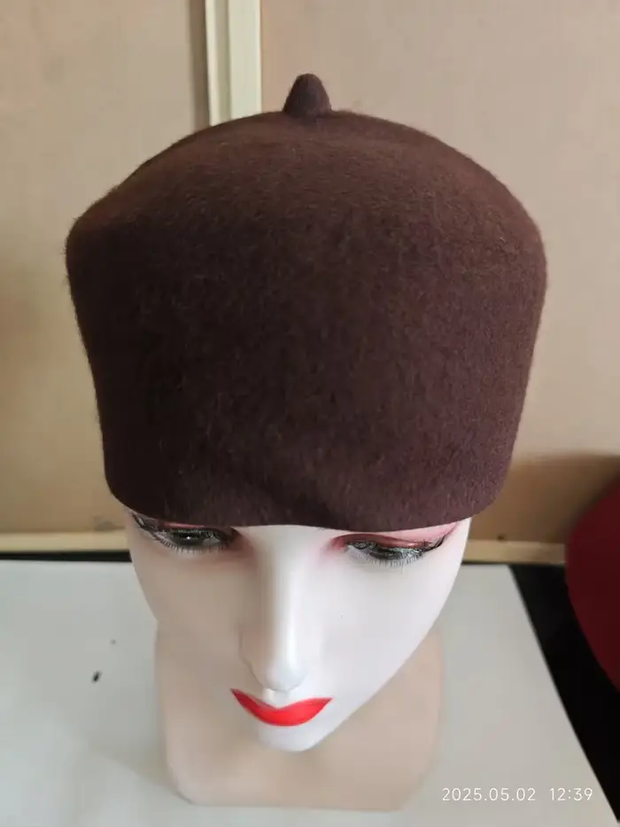 Chapeaux de prière Eid Ramadan pour hommes musulmans, feutre de laine, mode marron rouge Kufi Hijab,