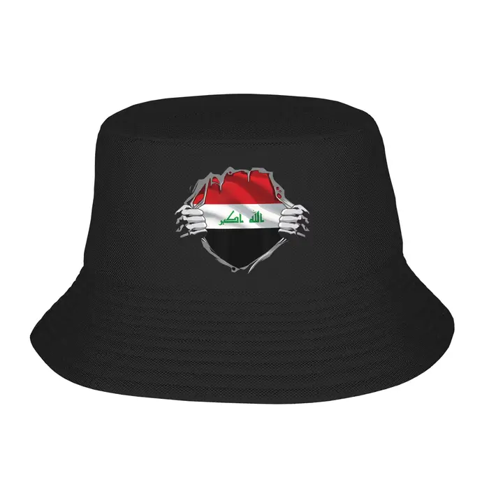Chapeaux Bob d'été avec drapeau irakien pour hommes et femmes, idéaux pour les vacances