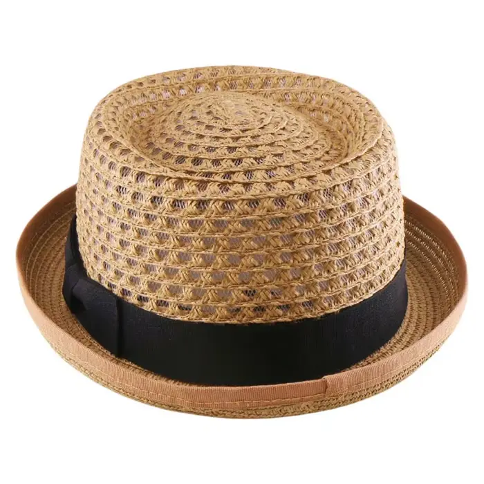 Chapeau de paille Panama rétro d'été pour hommes et femmes