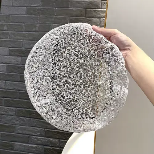 Baotou-Chapeau en Maille à Paillettes Fines pour Femme, Béret Doux et Cool, à la Mode, avec Découpe 