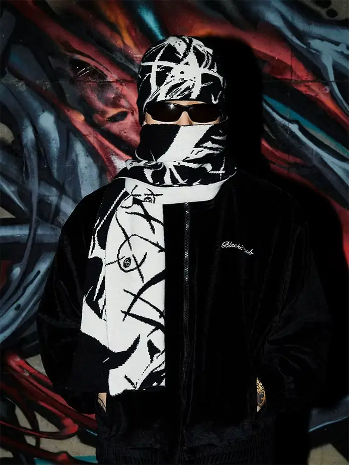 Bonnet pour hommes Y2k tricoté gothique Hip Hop Harajuku Streetwear laine hiver mode coréenne pull Jacquard unisexe accessoires