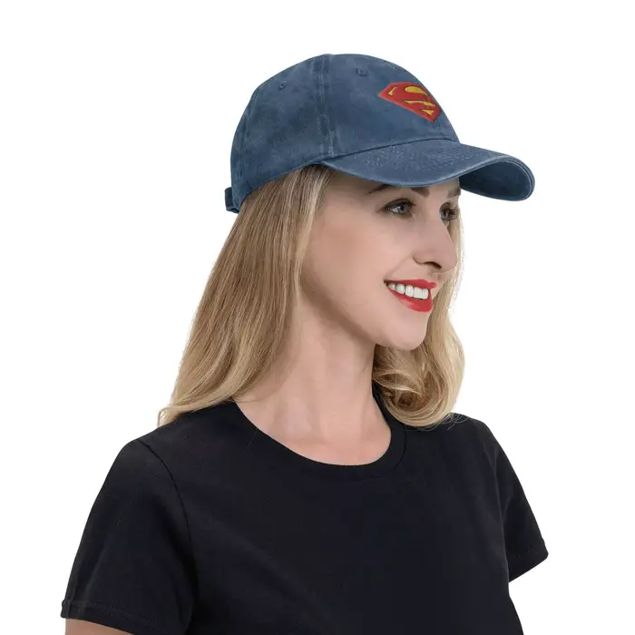 Supermans Logo casquettes de Baseball rétro en détresse lavé chapeaux unisexe Style extérieur été cadeau
