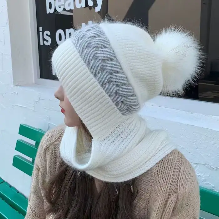 Chapeau en laine pour femmes, polyvalent en automne et en hiver, version coréenne, chapeau en tricot