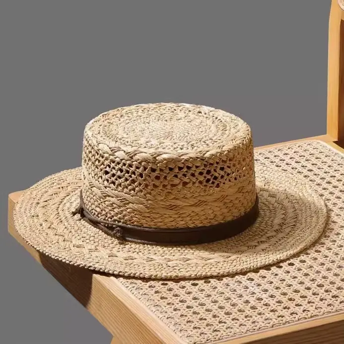 Nouveau chapeau de paille en raphia français pour l'été