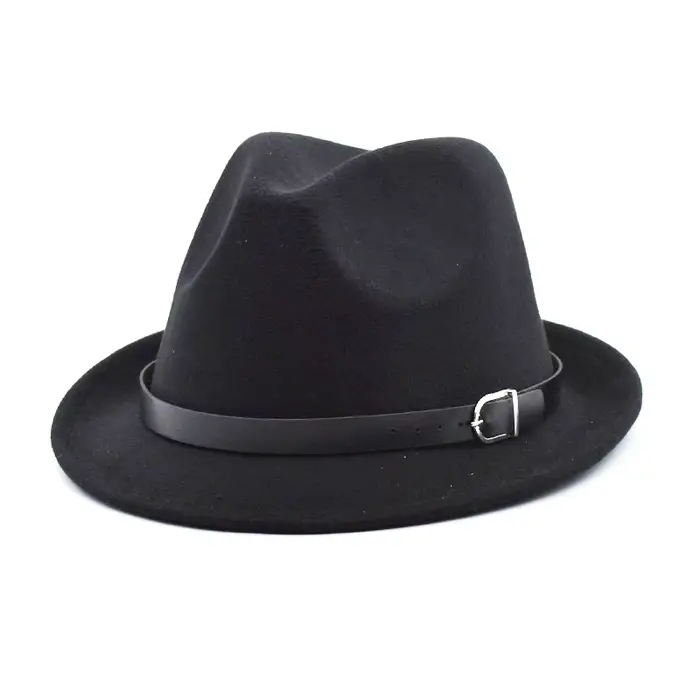Chapeau Fedoras en feutre classique européen pour hommes et femmes, casquette de Cowboy, Trilby, Hom