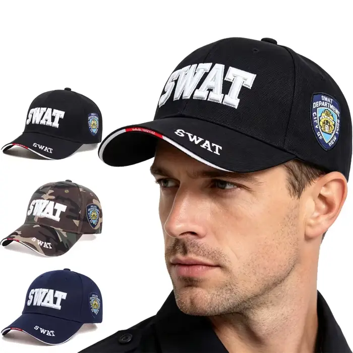 Casquettes de baseball tactiques série SWAT avec lettres tendance pour hommes et femmes