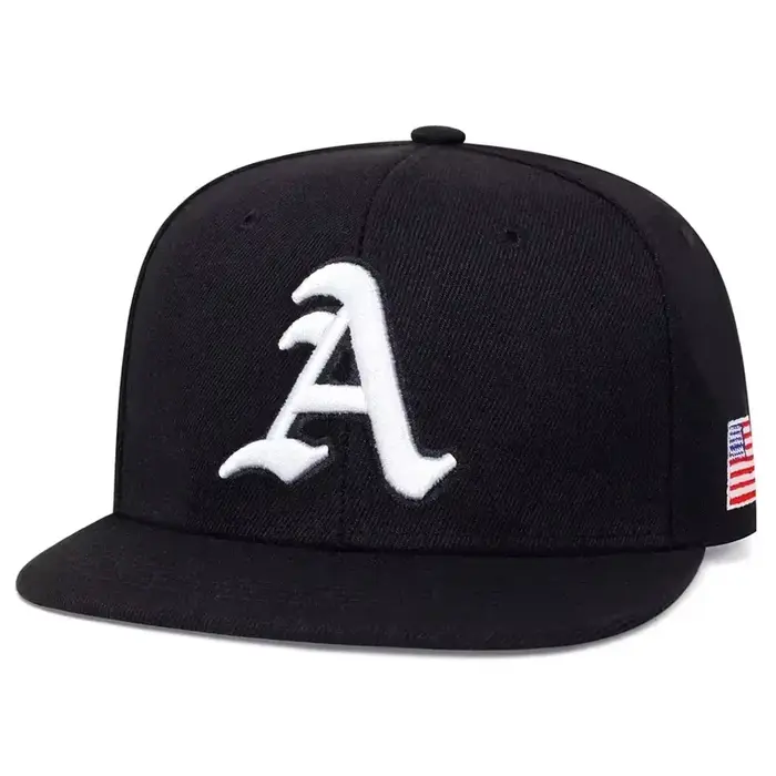 Casquettes de baseball unisexes gothiques avec broderie drapeau américain lettre A, ajustables, déco