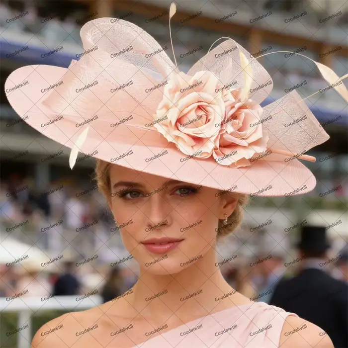 Grand chapeau fascinateur marron pour femmes