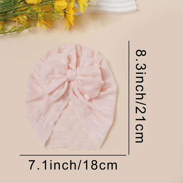 Chapeau en maille pour bébé unisexe avec nœud élégant pour 0-3 mois 4-6 mois 7-9 mois 10-12 mois 13-18 mois 19-24 mois années春天夏天用的婴儿网眼帽,带蝴蝶结,可爱透气弹力,适合春季和夏季,柔软舒适,婴儿配饰