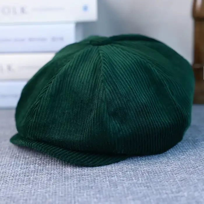 Casquette gavroche rétro britannique - Mentonnière de 60 cm de long, chapeau plat à la mode unisexe 