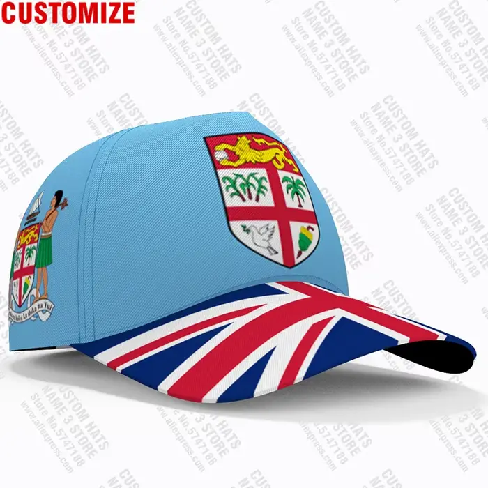 Casquettes de baseball Fidji personnalisées en 3D, nom et numéro gratuits, logo de l'équipe, chapeau