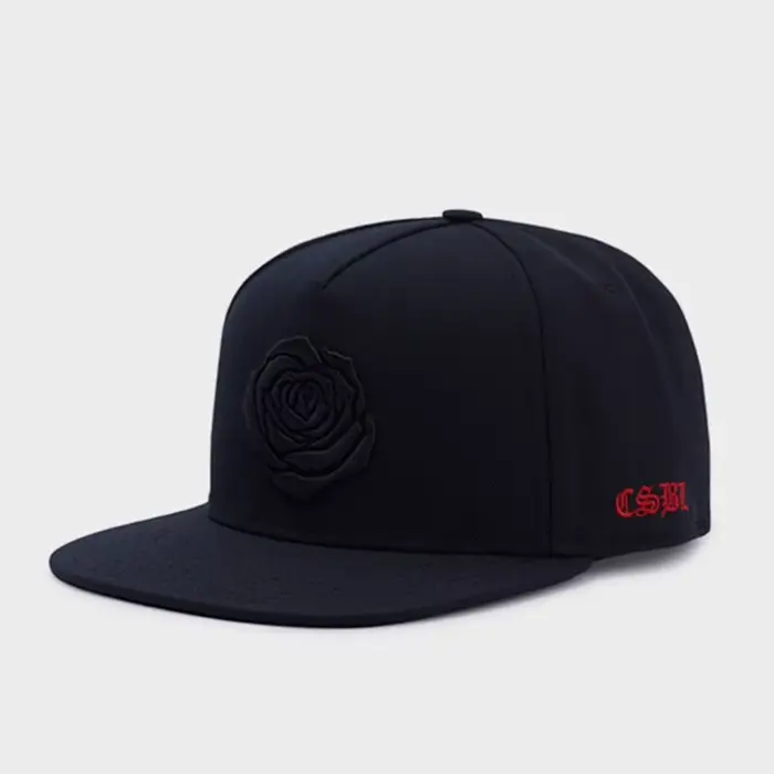Tangkb – casquette de baseball à fleurs noires pour homme et femme, chapeau à la mode, pour la danse