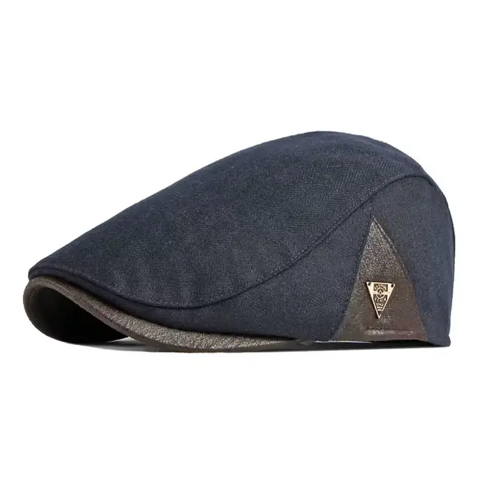 Casquettes de journal avec étiquette triangulaire latérale pour hommes, chapeaux de peintre britanni