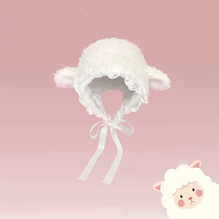 Chapeau d'oreille de mouton de dessin animé pour dames