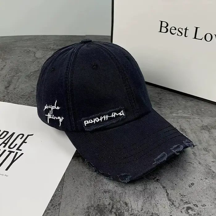 Casquette de baseball délavée vintage pour gros enfants Ins mode lettre broderie chapeau de soleil pour printemps été streetwear chapeaux pour hommes