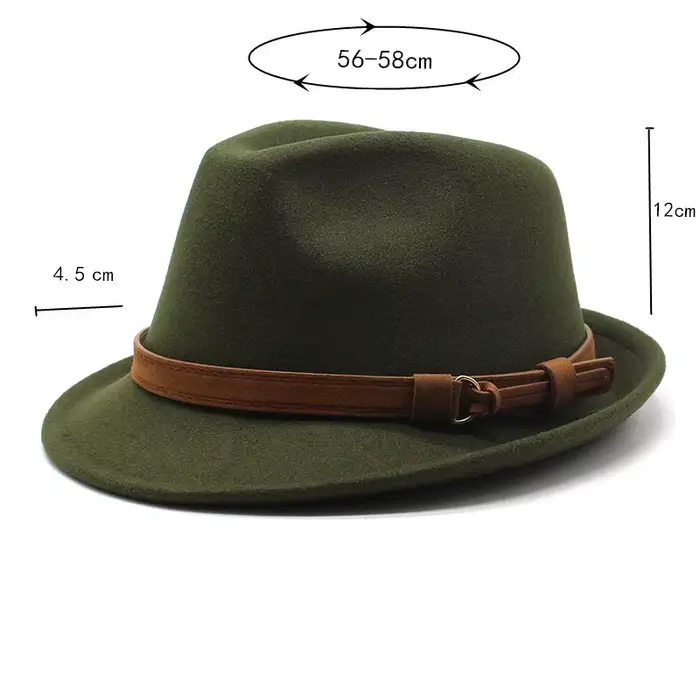 Chapeau Fedora à bord court en rouleau