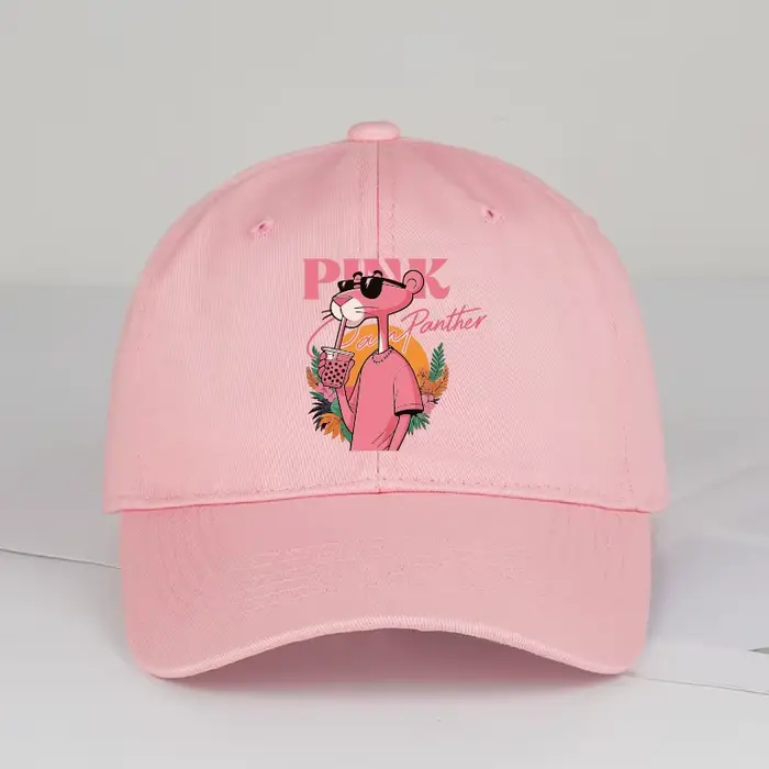 Jolie casquette de baseball rose à imprimé léopard – Réglable