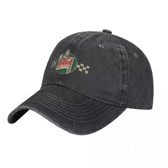 Castrol Vintage course rayure Pin Up fille casquettes de Baseball mode en détresse coton huile moteur casquette de