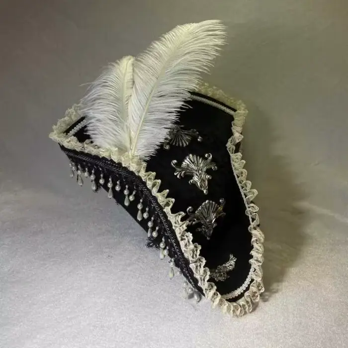 Chapeau de Pirate rétro gothique comtesse perle Triangle