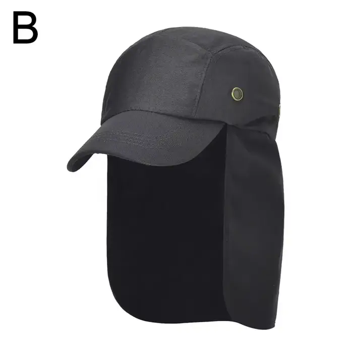 Chapeau de pêche en plein air, casquette de voyage de camping réglable, protection UV du cou, bord é