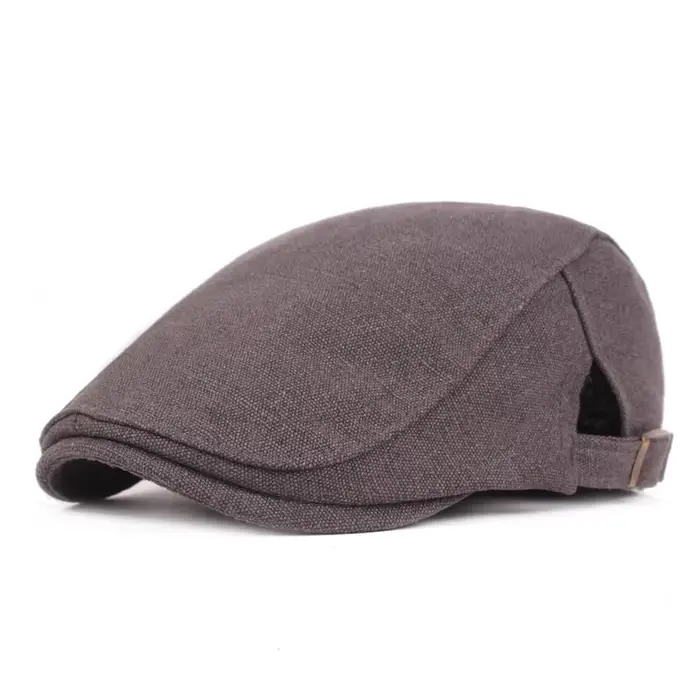 Nouveau chapeau de Gavroche béret unisexe en coton couleur khaki noir gris brun vert armée pour homme femme occasions décontractées春夏秋冬季适用的男女通用夏尔巴贝雷帽棉质军绿色黑色灰色棕色绿色军帽