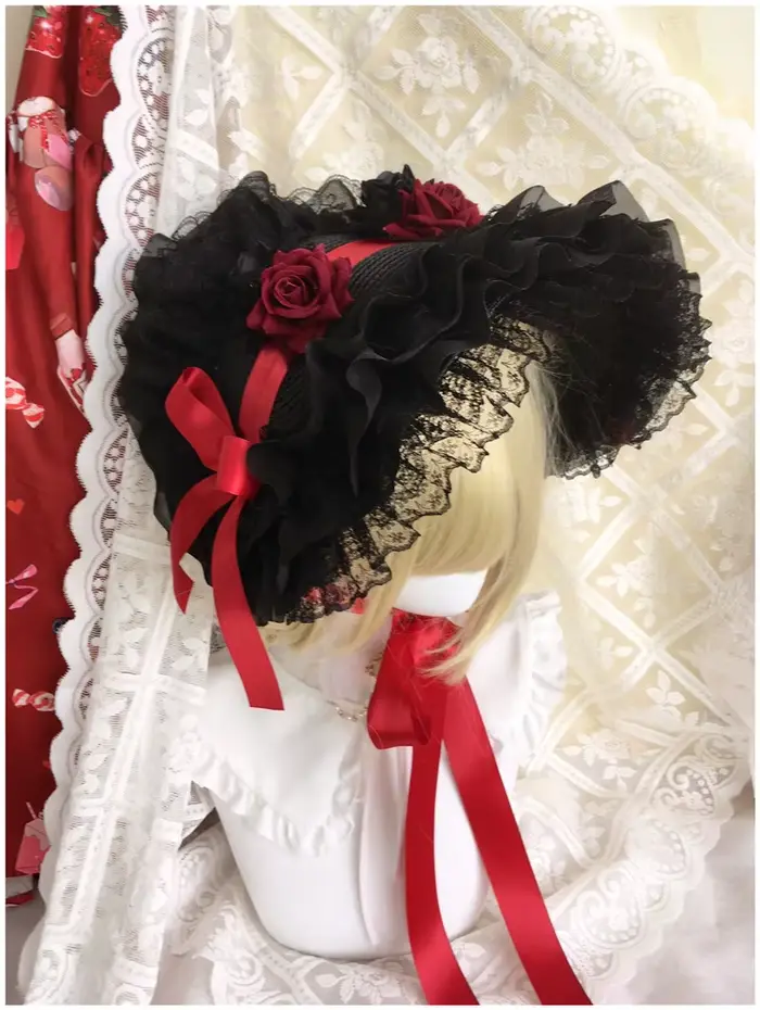 Chapeaux de pècheurs victoriens pour femmes, style français vintage, chapeau Lolita, chapeau de cosp