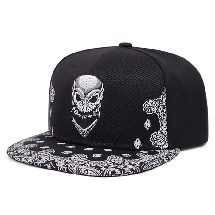 Nouvelle Casquette de Baseball 2026 – Motif Paisley Brodé Squelette – Style Hip-Hop – Chapeau Décont