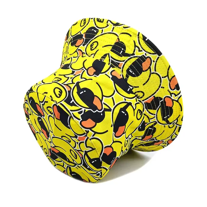 Chapeau Bob Imprimé Canard Jaune Chapeau de Seau Multifonction Tendance Décoratif Style Panama Idéal Été Voyage Plage Protection Solaire