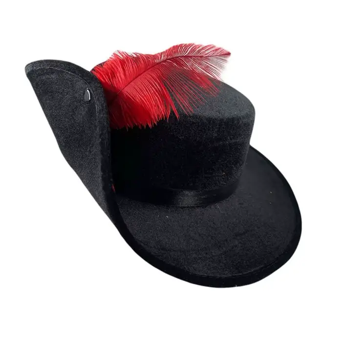 Grande-Bretagne Gentleman Fedora chapeau avec plume Vintage grand bord roulé décontracté Jazz chapea