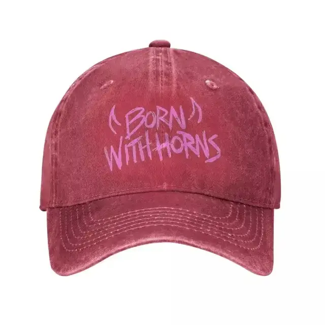 MGK Born with Horns Denim Washed Trucker Hats, Tenues pour hommes et femmes, Casquette de baseball, 