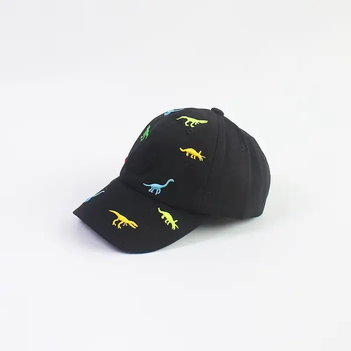 Casquette de Baseball avec Broderie de Dinosaure de Dessin Animé pour Bébé, Chapeau de Soleil Ajusta