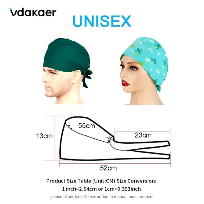 Casquette de service de santé avec casquettes chirurgicales pour médecins