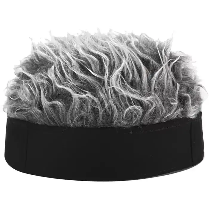 Casquettes Perruques pour Hommes – Chapeau Hip-Hop Tricoté à Cheveux Pointus – Casquette Visière Fan