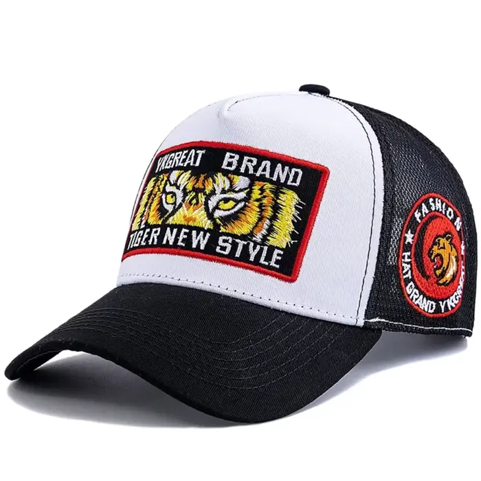 Nouvelle casquette de baseball unisexe brodée œil de tigre