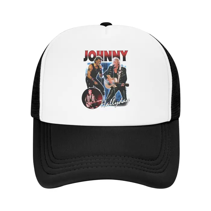Casquette de camionneur classique unisexe Johnny Hallyday, casquette de baseball réglable pour adult
