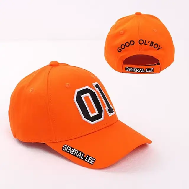General Lee 01 Cosplay chapeau broderie unisexe coton Orange bon OL' Boy Dukes casquette de Baseball