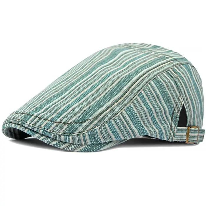HT4785 béret casquette hommes femmes printemps été chapeau de soleil Vintage rayé artiste peintre bé