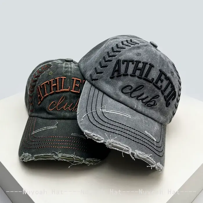 Casquettes de baseball rétro brodées en 3D avec lettres américaines