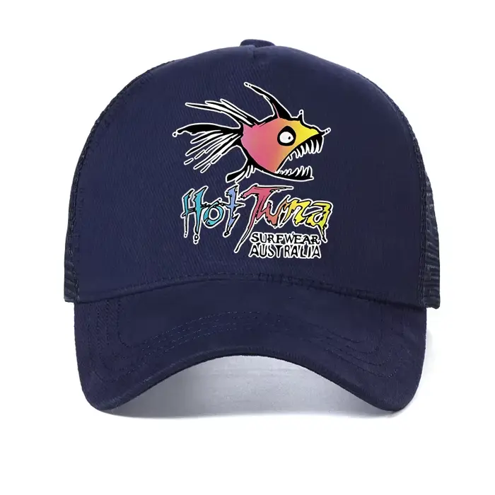 Casquette de baseball unisexe avec motif de surf et thon pour homme et femme, adaptée aux activités de plein air et aux journées décontractées