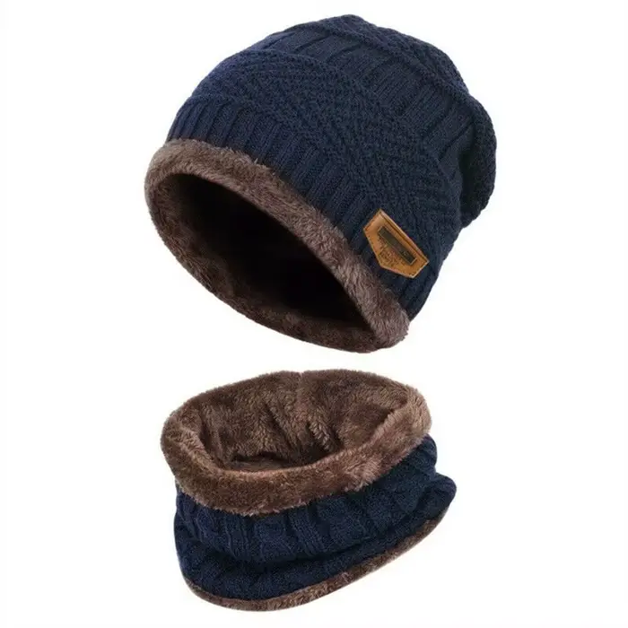 Enfants hiver cou écharpe casquette ensemble mode bonnet chaud chapeau écharpe ensemble cou couvertu